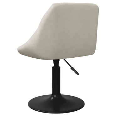vidaXL Σκαμπό Μπαρ Κρεμ Βελούδινο 46x44x(62,5-77,5)cm 1 τεμ.