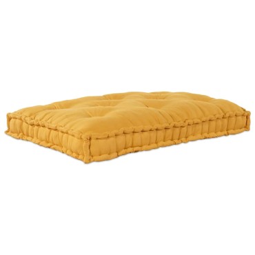 vidaXL Μαξιλάρι για καναπέ παλέτας Κίτρινο 120x80x12cm Ύφασμα
