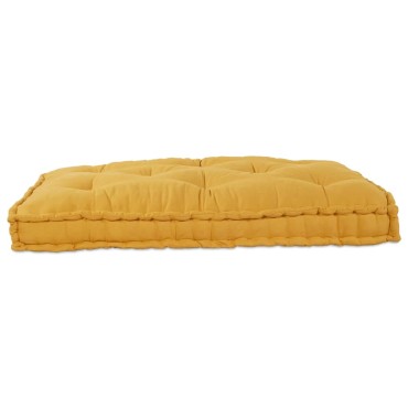 vidaXL Μαξιλάρι για καναπέ παλέτας Κίτρινο 120x80x12cm Ύφασμα
