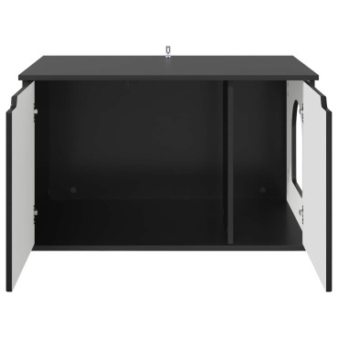 vidaXL Σπίτι Γάτας Μαύρο 85 x 55 x 50,5 εκ Επεξεργασμένο Ξύλο