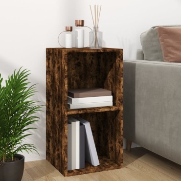 vidaXL Έπιπλο Δίσκων Βινυλίου Καπνιστή Δρυς 71x34x36cm Επεξεργ. Ξύλο 1 τεμ.