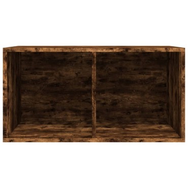 vidaXL Έπιπλο Δίσκων Βινυλίου Καπνιστή Δρυς 71x34x36cm Επεξεργ. Ξύλο 1 τεμ.