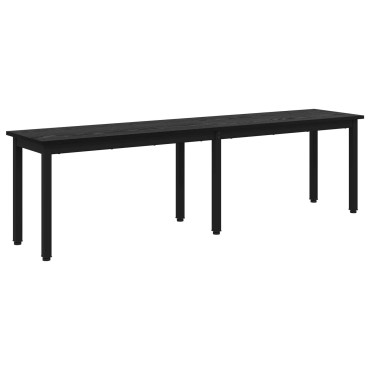 vidaXL παγκάκι Μαύρη Οξυά 160x35x45cm Επεξεργασμένο Ξύλο