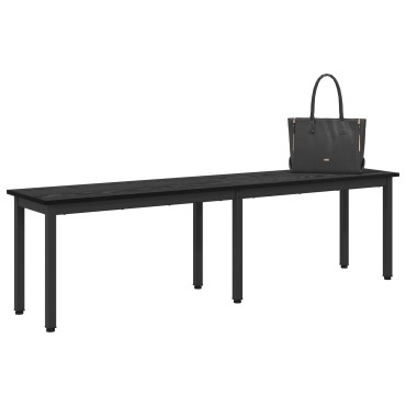 vidaXL παγκάκι Μαύρη Οξυά 160x35x45cm Επεξεργασμένο Ξύλο