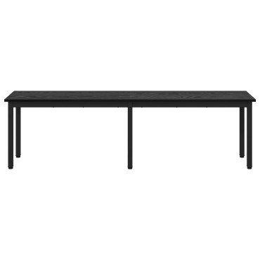 vidaXL παγκάκι Μαύρη Οξυά 160x35x45cm Επεξεργασμένο Ξύλο