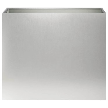 vidaXL Γλάστρα Κήπου Ασημί 60 x 30 x 40 εκ. Ανοξείδωτο Ατσάλι