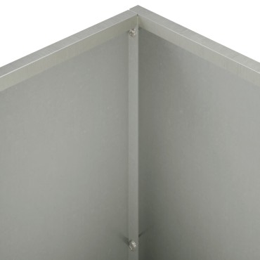vidaXL Γλάστρα Κήπου Ασημί 60 x 30 x 40 εκ. Ανοξείδωτο Ατσάλι