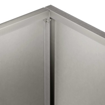 vidaXL Γλάστρα Κήπου Ασημί 60 x 40 x 40 εκ. Ανοξείδωτο Ατσάλι