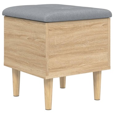 vidaXL Παγκάκι Αποθήκευσης Sonoma Δρυς 42x42x46cm Επεξεργ. Ξύλο 1 τεμ.