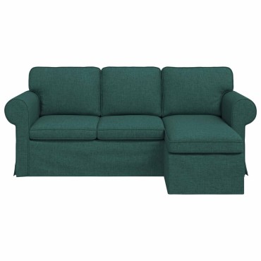 vidaXL Καναπές Σκούρο Πράσινο 195x138x80cm ύφασμα