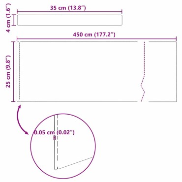 vidaXL Περίγραμμα γκαζόν 450 x 25 εκ Ατσάλι Σκληρυθέν στον Αέρα