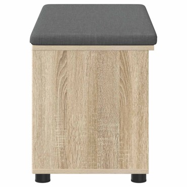 vidaXL Παγκάκι Χαλωρίου με μαξιλάρι Δρύς Sonoma 80x38x46 εκ 1 τεμ.