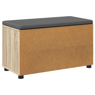 vidaXL Παγκάκι Χαλωρίου με μαξιλάρι Δρύς Sonoma 80x38x46 εκ 1 τεμ.