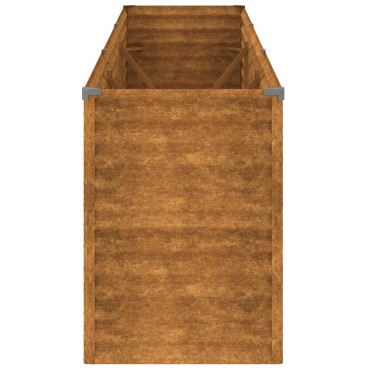 vidaXL Υπερυψωμένο Ζαρντινιέρα Κήπου 291 x 50 x 69 εκ. από Ατσάλι Corten