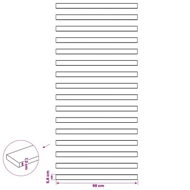 vidaXL Ξύλινη Πλάκα Κρεβατιού 32 τεμ. Φυσικό 90x6x1,3 εκ