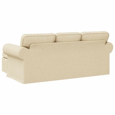 vidaXL Καναπές Κρεμ 195x138x80cm ύφασμα