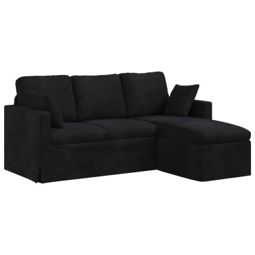 vidaXL Καναπές Μαύρο 178x134x80cm Βελούδο