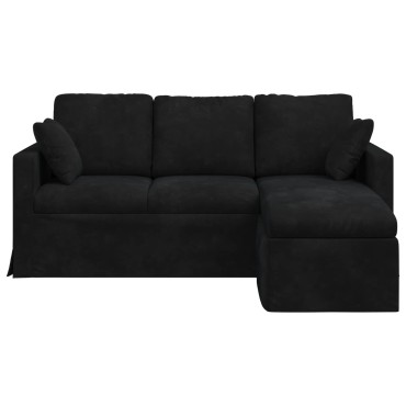 vidaXL Καναπές Μαύρο 178x134x80cm Βελούδο