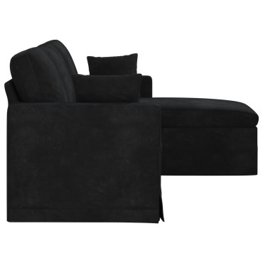 vidaXL Καναπές Μαύρο 178x134x80cm Βελούδο
