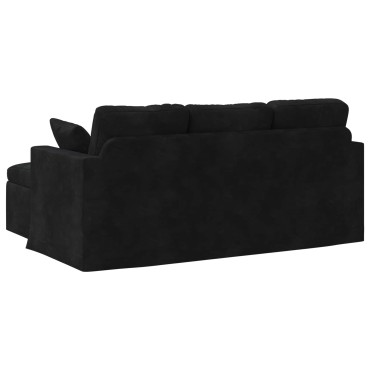 vidaXL Καναπές Μαύρο 178x134x80cm Βελούδο
