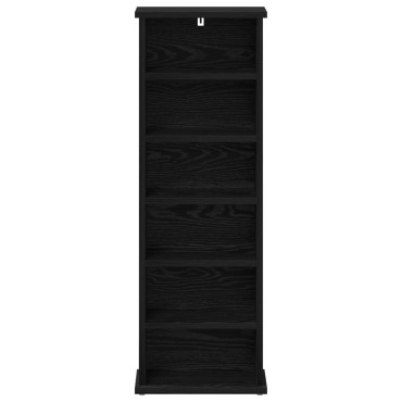 vidaXL Ντουλάπα CD Μαύρη Δρυς 60x17x92cm Επεξεργασμένο Ξύλο
