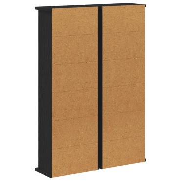 vidaXL Ντουλάπα CD 2 τεμ. Μαύρη Δρυς 60x17x92cm