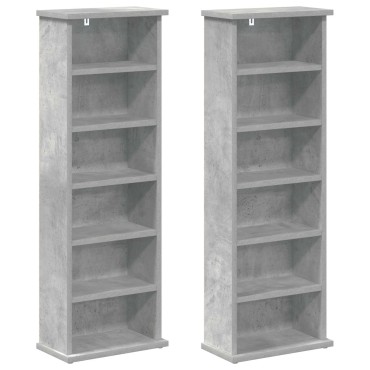 vidaXL Ντουλάπα CD 2 τεμ. Γκρι Σκυροδέματος 60x17x92cm