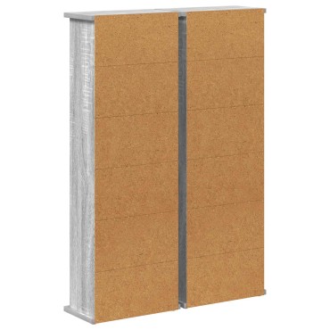 vidaXL Ντουλάπα CD 2 τεμ. Γκρι Sonoma 60x17x92cm