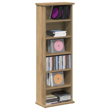 vidaXL Ντουλάπα CD Artisan Δρυς 60x17x92cm Επεξεργασμένο Ξύλο