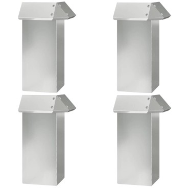 vidaXL Φράκτης σαλιγκαριών 4 τμχ. 13,5 x 13,5 x 25 εκ Ασημί