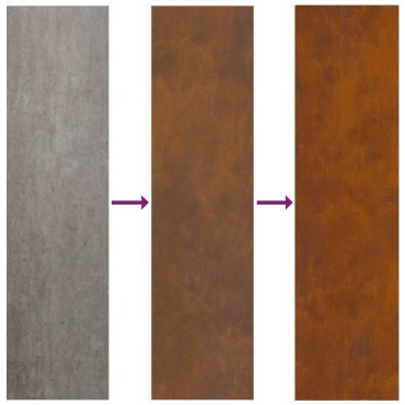 vidaXL Οθόνη Ιδιωτικότητας Κήπου Floral Σκ rusty 50 x 140 εκ