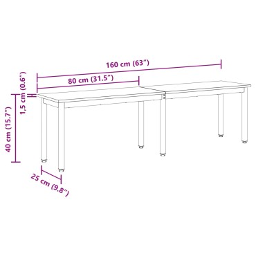 vidaXL παγκάκι Sonoma Δρυς 160x35x45cm Επεξεργασμένο Ξύλο