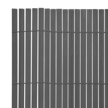 vidaXL Περίφραξη Κήπου Διπλής Όψης Γκρι 150x500cm από PVC