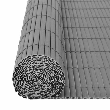 vidaXL Περίφραξη Κήπου Διπλής Όψης Γκρι 150x500cm από PVC
