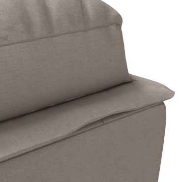 vidaXL Ανάκλιντρο Taupe Υφασμάτινο με Μαξιλάρια 133,5x56x74cm 1 τεμ.