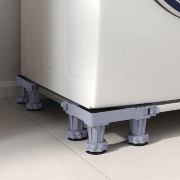 vidaXL Βάση πλυντηρίου ρούχων Γκρι 67 x 67 x 12 εκ Ανοξείδωτο ατσάλι