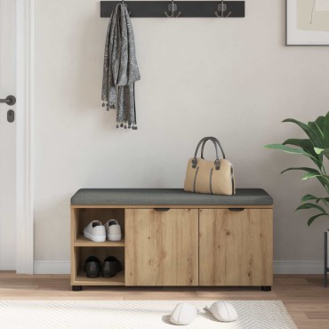vidaXL Παγκάκι Χαλωρίου Τεχνίτικη Δρυς 100x38x46 εκ 1 τεμ.
