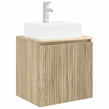 vidaXL Σετ Ντουλαπιών Μπάνιου 3 τεμ. Sonoma Δρυς 49,5x41x62,5 εκ