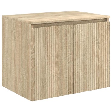 vidaXL Σετ Ντουλαπιών Μπάνιου 3 τεμ. Sonoma Δρυς 49,5x44,5x65 εκ