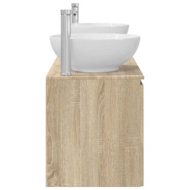 vidaXL Σετ Ντουλαπιών Μπάνιου 3 τεμ. Sonoma Δρυς 49,5x44,5x65 εκ