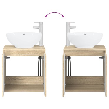 vidaXL Σετ Ντουλαπιών Μπάνιου 3 τεμ. Sonoma Δρυς 49,5x44,5x65 εκ