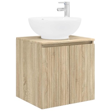 vidaXL Σετ Ντουλαπιών Μπάνιου 3 τεμ. Sonoma Δρυς 49,5x44,5x65 εκ