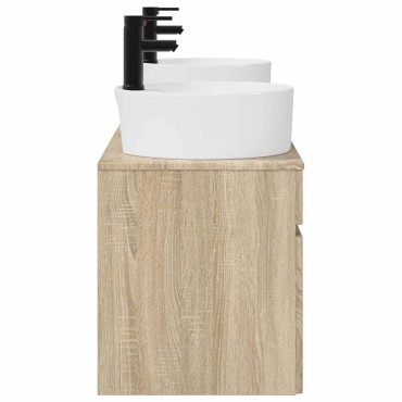 vidaXL Σετ Ντουλαπιών Μπάνιου 3 τεμ. Sonoma Δρυς 49x44,5x65 εκ