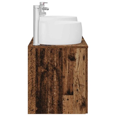vidaXL Σετ Επίπλων Μπάνιου 3 τεμ. Παλαιωμένο ξύλο 49,5x44,5x66 εκ