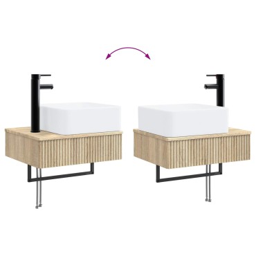 vidaXL Σετ Επίπλων Μπάνιου 5 τεμ. Sonoma Δρυς 33x34,5x100 εκ