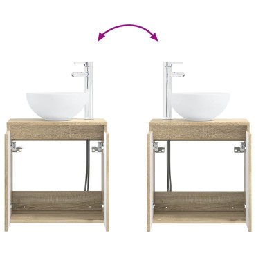 vidaXL Σετ Επίπλων Μπάνιου 5 τεμ. Sonoma Δρυς 33x34,5x100 εκ