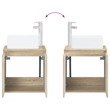 vidaXL Σετ Επίπλων Μπάνιου 5 τεμ. Sonoma Δρυς 33x34,5x100 εκ