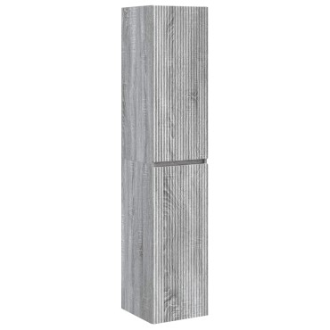 vidaXL Σετ Επίπλων Μπάνιου 5 τεμ. Γκρι Sonoma 33x34,5x160 εκ