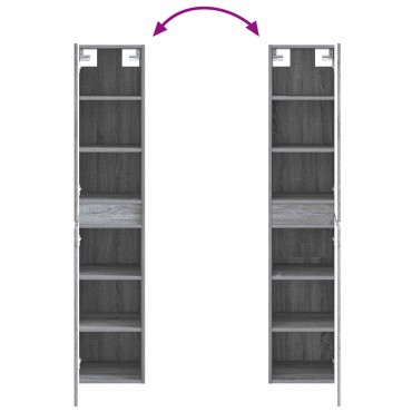 vidaXL Σετ Επίπλων Μπάνιου 5 τεμ. Γκρι Sonoma 33x34,5x160 εκ