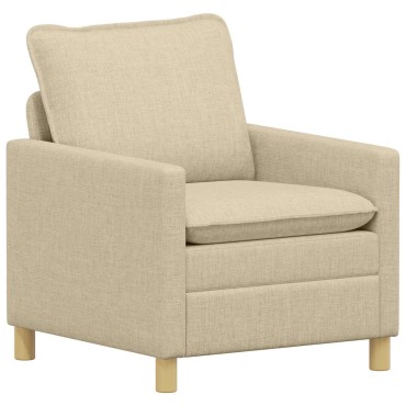 vidaXL Σετ Καναπέ 2 τεμ. Κρεμ Ύφασμα 126x81x87,5cm  Διθέσιος